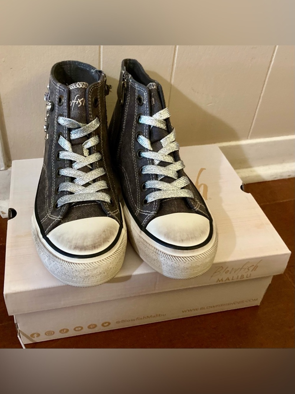 Blowfish Malibu Women's Black High-Top Platform Sneakers